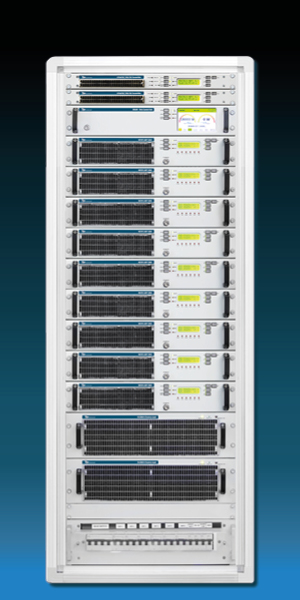 GYRUS 18KW/9 es un amplificador de RF: es un amplificador de FM de alta eficiencia enfriado por aire para aplicaciones de radio, TV, científicas, médicas, industriales y militares