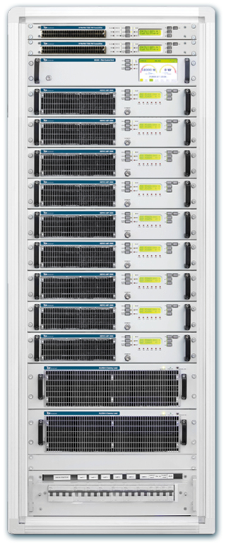 GYRUS 19KW/9 es un amplificador de RF: es un amplificador de FM de alta eficiencia enfriado por aire para aplicaciones de radio, TV, científicas, médicas, industriales y militares