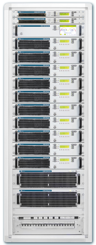 GYRUS 20KW/10 es un amplificador de RF: es un amplificador de FM de alta eficiencia enfriado por aire para aplicaciones de radio, TV, científicas, médicas, industriales y militares