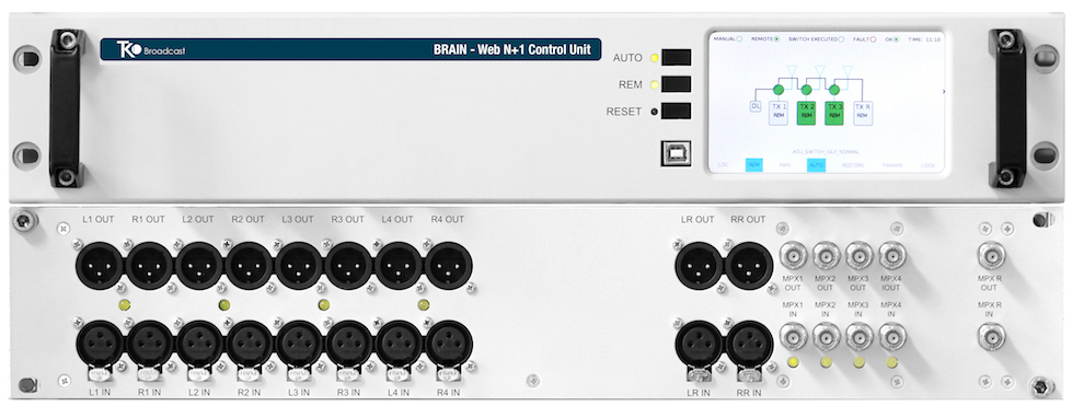 Commutateurs RF N+1 Changement Automatique WCU 6+1 et MTX AUD 6+1 N+1 Entièrement Web et SNMP WEB Control Unit System