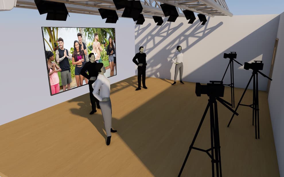 television studio 3D rendering, 5