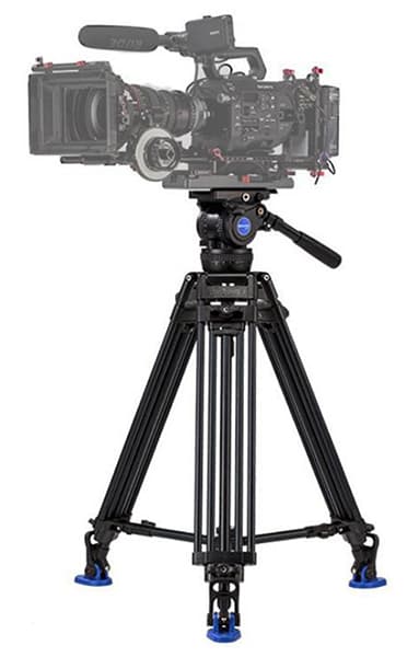 tripod with video camera