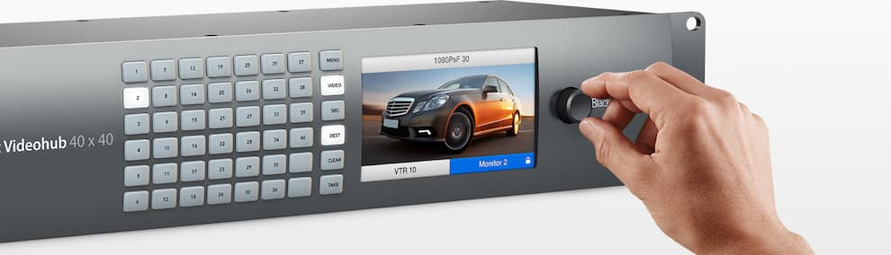 Blackmagic Smart Videohub 40x40, vue de face