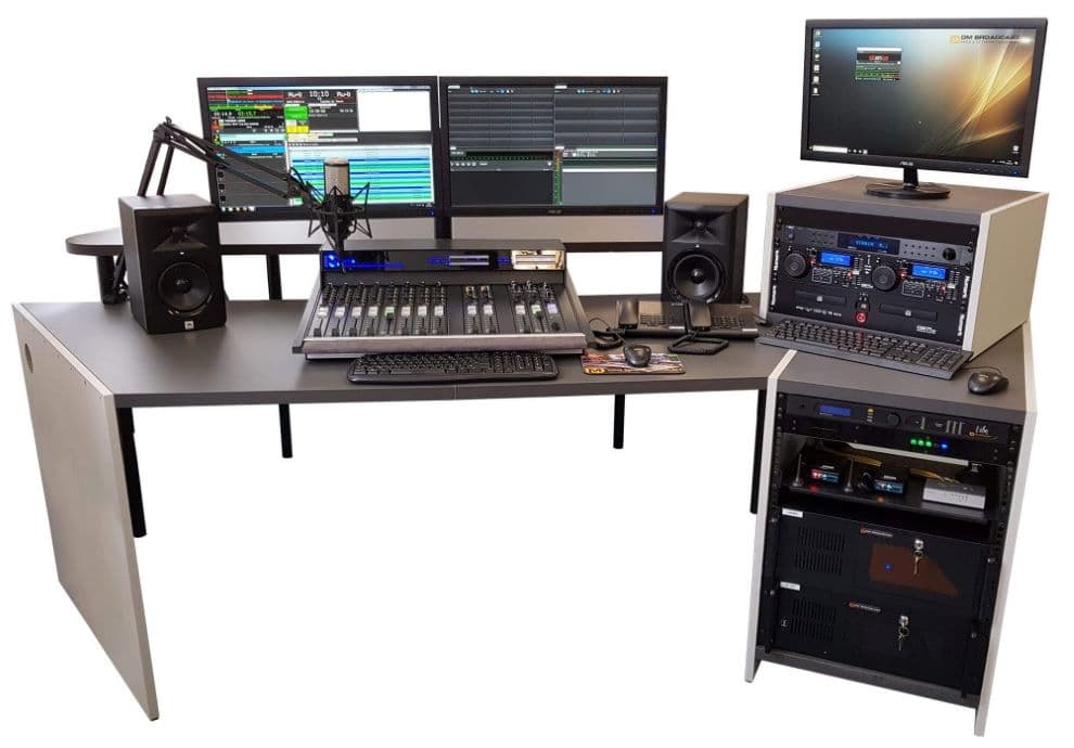 TECH ONE broadcast desk, equipped