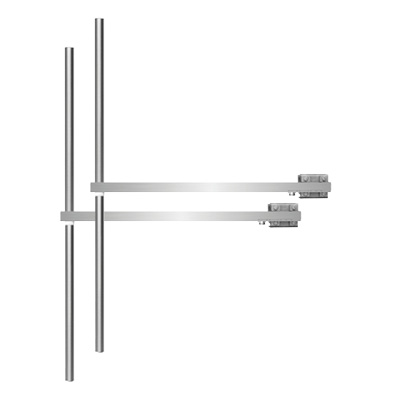 FM Antenna System 2 Dipoles Stainless-Wideband-Vertical Polaritation-Power Divider-Jumper Cables-Power 2500W-Connector 7/16-Omnidirectional pattern-Gain 5dB