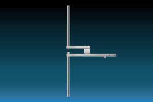 FM Antenna Aluminium-Wideband 88-108 Mhz, dipole vertical polarization, max input power 800W, input connector N female, Brackets included - Gain 2dBd 