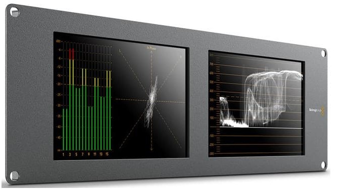 Smart Scope DUO 4k 2 monitor, by Blackmagic Design, front view