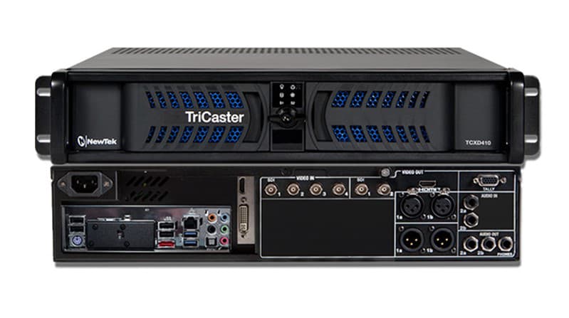 NewTek TriCaster TC410 Plus live production system, back view
