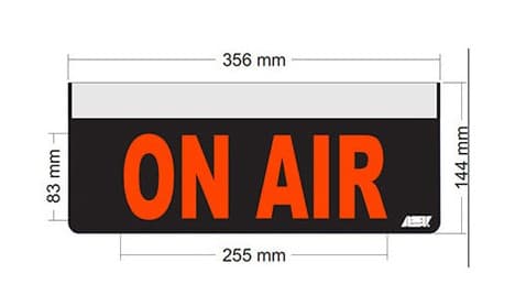 dimensions of AEV on-air warning light