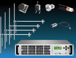 Package  1,2kW FM Transmitter with 4 bay Dipole FM Antenna and Accessories - Wide Band - Aluminum