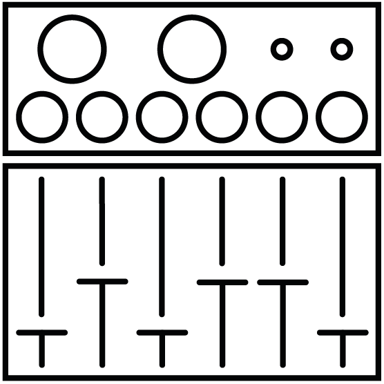 mezclador de audio consola